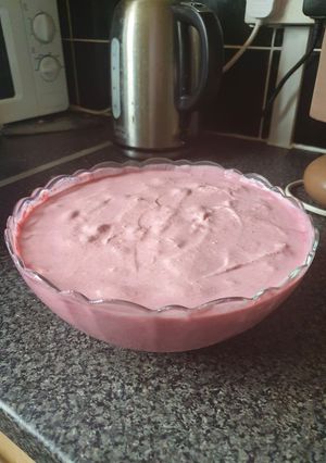 A picture of Mixed Berries and Banana Fool.