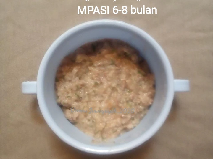 Langkah Gampang Membuat Resep Bubur Hati Ayam &amp;amp; Bayam (MPASI 6-8 bulan) yang Bikin Ngiler Anti Ribet, Menggugah Selera