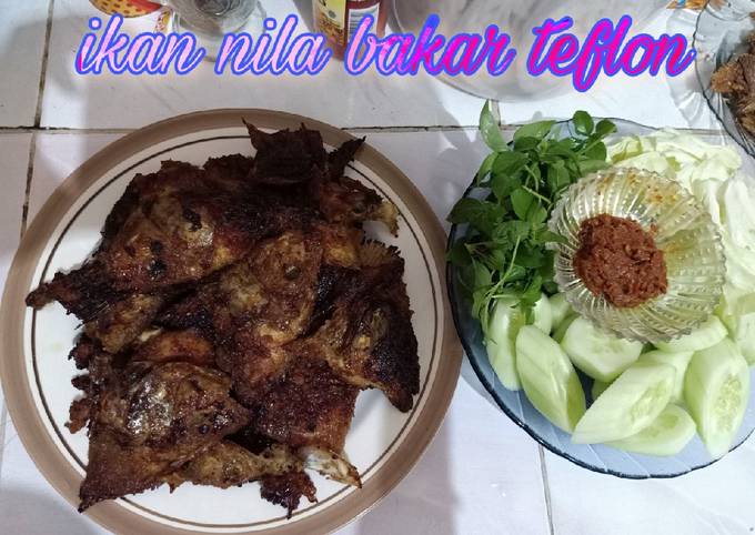 Ikan nila bakar teflon