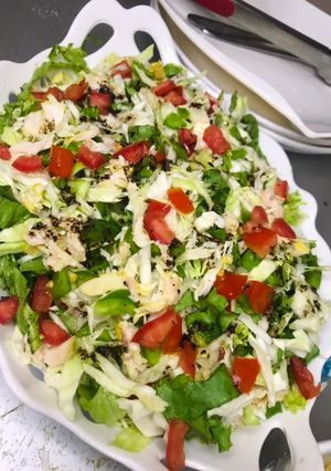 A picture of Easy iftar chicken salad.