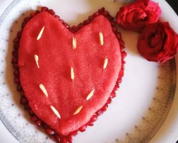 How To Serving Recipe Valentines semolina halwa Delicious Nutritious