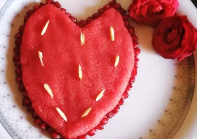 Valentines semolina halwa