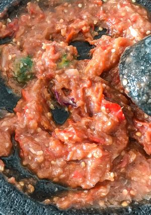 Foto resep Sambel terasi jeruk purut