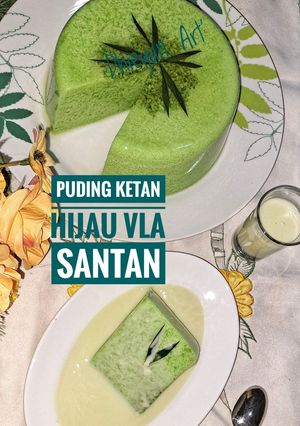 Foto resep Puding Tapai Hijau Vla Santan
