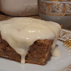 A picture of Banana Nut Cake With Cream Cheese Frosting.