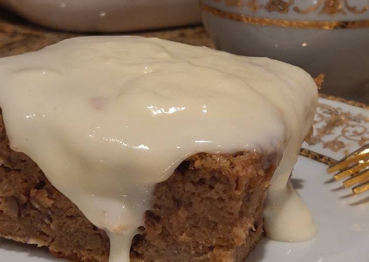 banana nut cake with cream cheese frosting recipe main photo