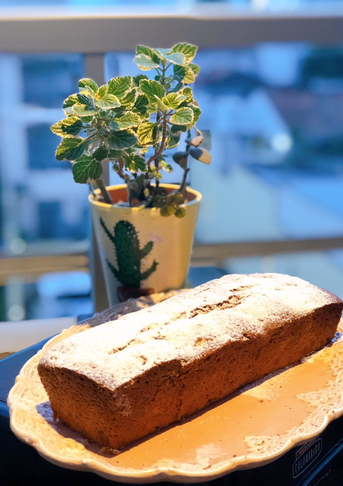 Una foto de Budín integral de Bananas y pera (sin batidora)
