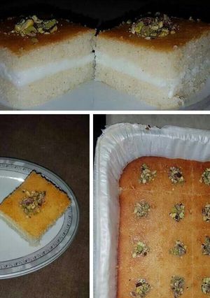 صورة لوصفة بسبوسه بالقشطه