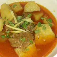 Beef Aloo gosht A picture of Beef Aloo gosht.