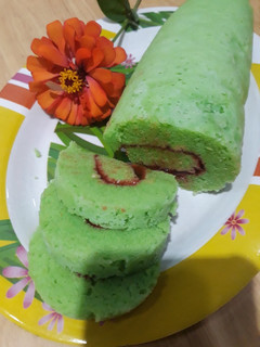 Foto resep Bolu gulung pandan kukus