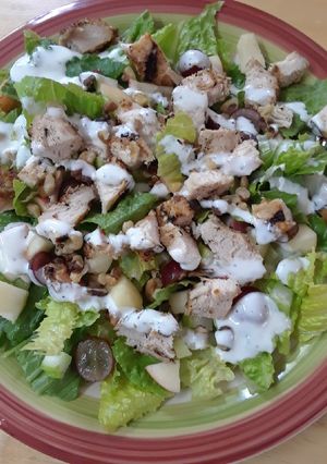 A picture of Waldorf Style Salad with Chicken.