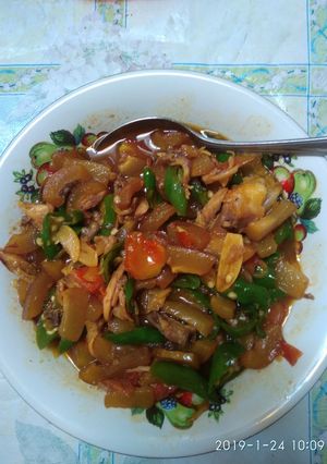 Foto resep Oseng kikil cabe ijo