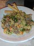 Cous-cous con cordero y verduras al Wok