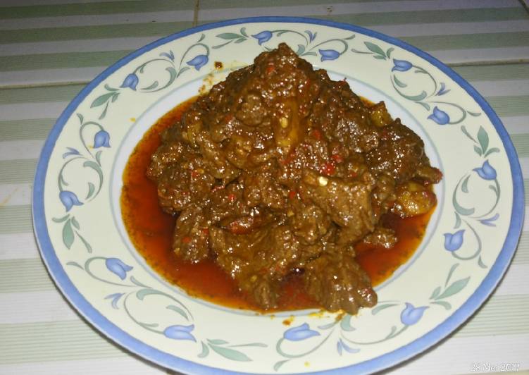 Resep Rendang daging kerbau bumbu indofood Anti Gagal