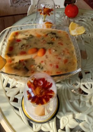 عکسی از دستور سوپ رژیمی جوجه خروس محلی با کامکوات نو آورانه