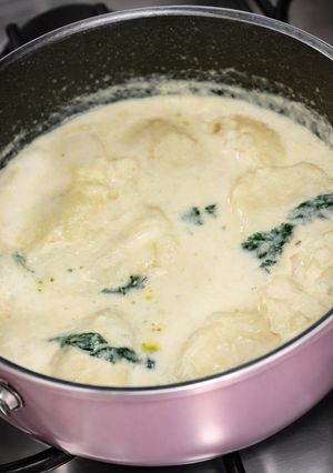 Una foto de Papas en crema