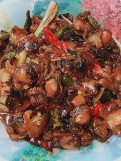 Foto resep Oseng kerang bukur pedas manis