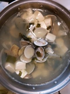 Foto resep Sup kerang tahu dan rumput laut