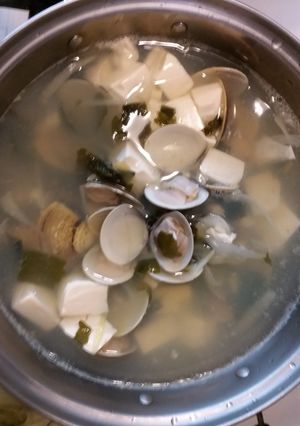 Foto resep Sup kerang tahu dan rumput laut