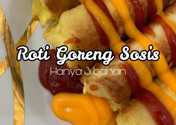 Bahan Roti Sosis Goreng - Mudah hanya 3 bahan | Langkah Membuat Roti Sosis Goreng - Mudah hanya 3 bahan Yang Menggugah Selera