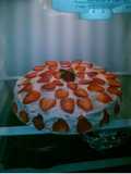Pastel de fresa con crema de coco