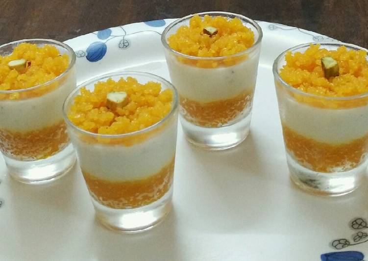 How to Prepare Quick Motichur ladoo pannacotta