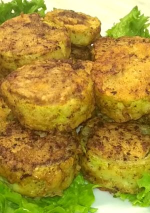 Фото Кабачки с мясом в кляре.