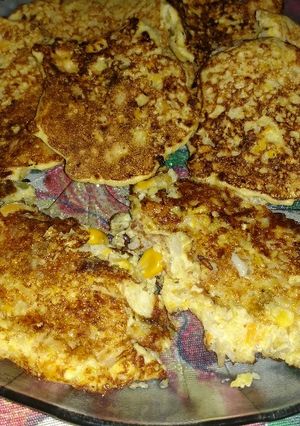 Una foto de Omelette de choclo y arroz