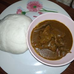 A picture of Tuwon masara miyan kuka.