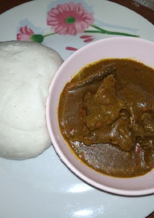 A picture of Tuwon masara miyan kuka.