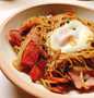 Easy Way Make Recipe Yakisoba with sunny side up egg that is Delicious, Delicious}