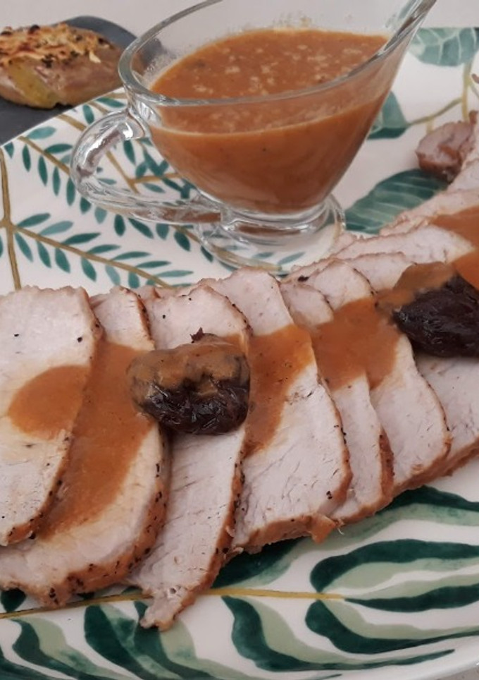 Una foto de Lomo de cerdo en olla exprés