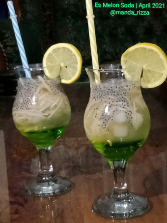 Cara Membuat Es Melon Soda Gampang