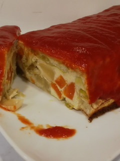 Una foto de Pastel de verduras ligero
