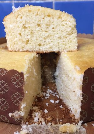 Una foto de Budín de coco súper