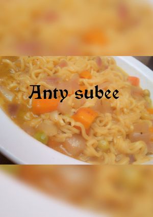 Indomie me kayan lambu ainihin hoton girkin