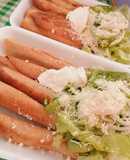 Flautas en salsa verde