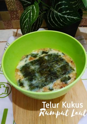 Foto resep Telur Kukus Rumput Laut Silky & Creamy (Resep MPASI 11 Bulan)