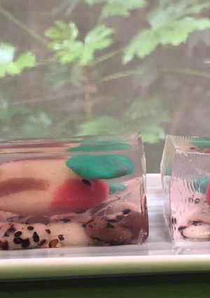 A picture of Kanten Wagashi "Carp".