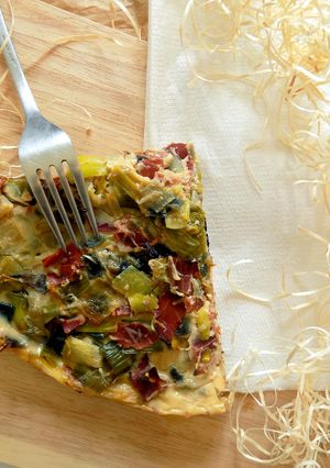 Foto principal de Quiche de puerros y jamón serrano