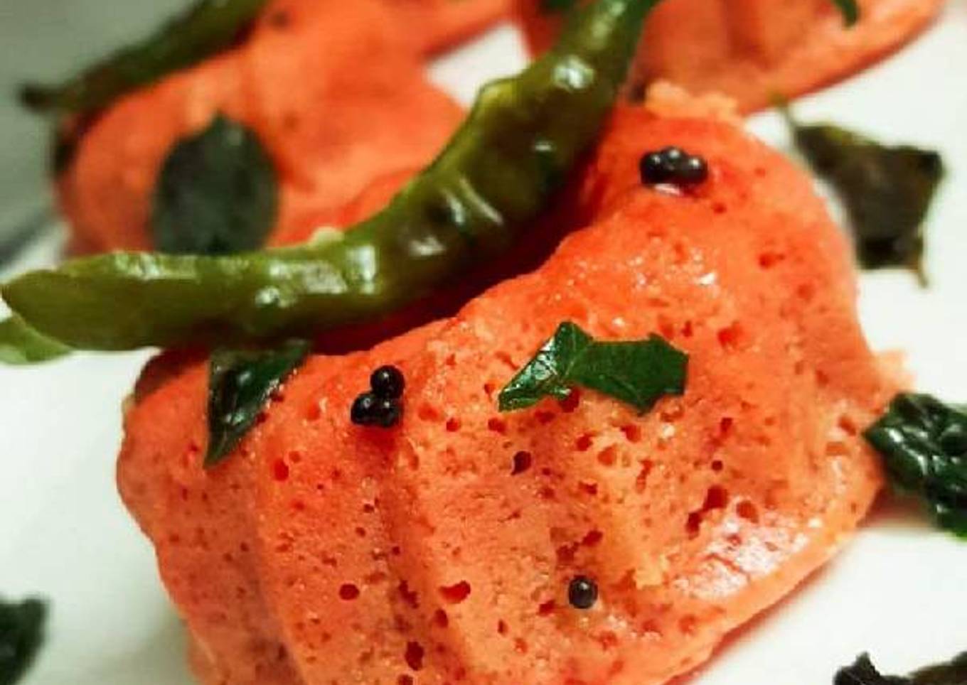 Red velvet dhokla