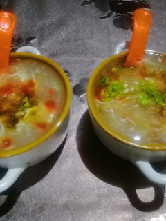 A picture of Chicken corn soup.