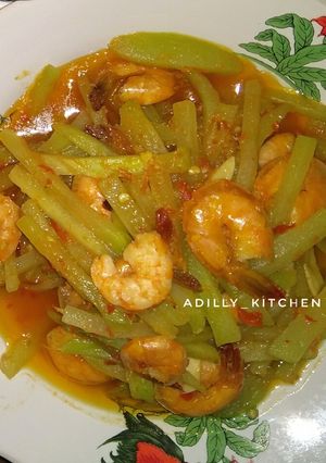 Foto resep Tumis labu Siam udang pedas 🔥🔥🔥