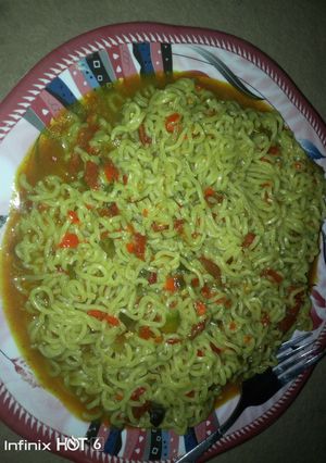 A picture of Indomitable jollof.