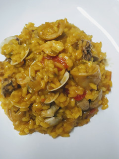 Una foto de Arroz caldoso con marisco