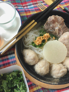 A picture of 🧑🏽🍳🧑🏼🍳How To Make Thai Pork Noodle Soup • Thai Street Food |ThaiChef Food🧑🏽🍳🧑🏼🍳.