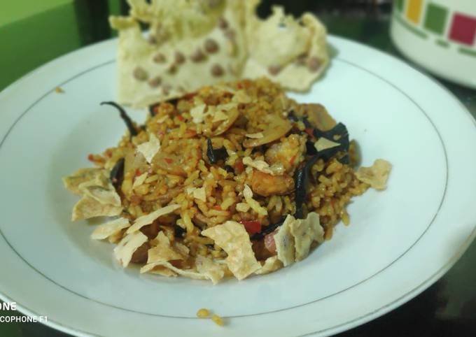 Nasi Goreng Rumahan ala ala Korea with udang ngumpet