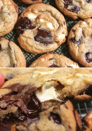 A picture of Chewy Double Chocolate Cookies.