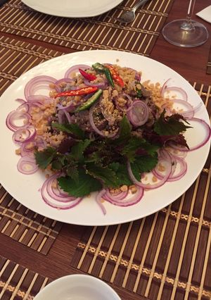 Hình của món Bò tái chanh.