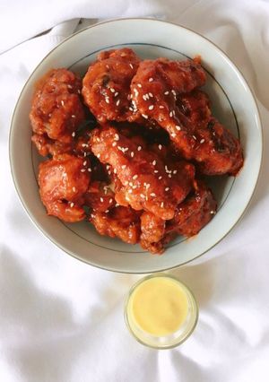 Foto resep Ayam pedas ala" richeese+ saos keju